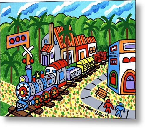 Peanut Barns Metal Print featuring the painting Peanut Barns High Springs Florida by Mike Segal