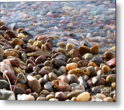Pebbles Metal Print featuring the photograph Pebbles on the Shore by Leone Lund