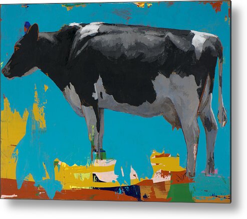 Cow Metal Print featuring the painting People Like Cows #15 by David Palmer