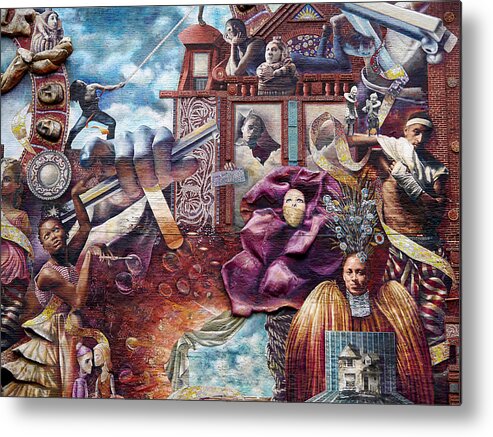 Richard Reeve Metal Print featuring the photograph Philadelphia - Theater of Life Mural by Richard Reeve