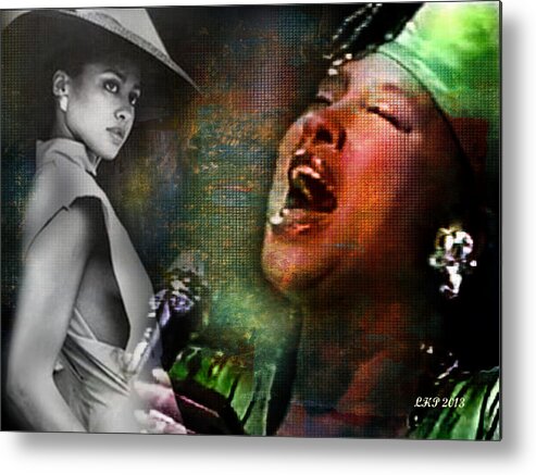 Phyllis Hyman Metal Print featuring the digital art Phyllis Hyman by Lynda Payton