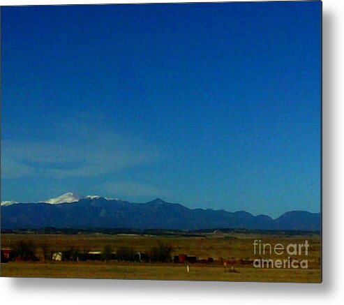  Metal Print featuring the photograph Pike's Peak Covered in Snow by Kelly Awad
