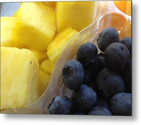 Pineapple Metal Print featuring the photograph Pineapple Blueberry by Pema Hou