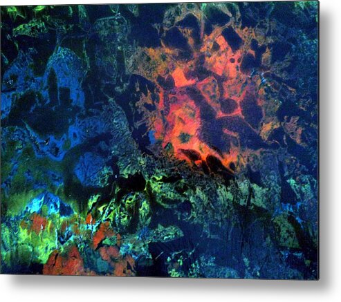 Abstract Metal Print featuring the painting Dendrites by Gerry Smith