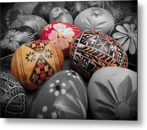 Decorated Eggs Metal Print featuring the photograph Polish Eggs by Scott Kingery