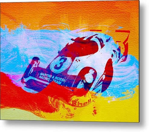 Porsche 917 Martini And Rossi Metal Print featuring the painting Porsche 917 Martini and Rossi by Naxart Studio