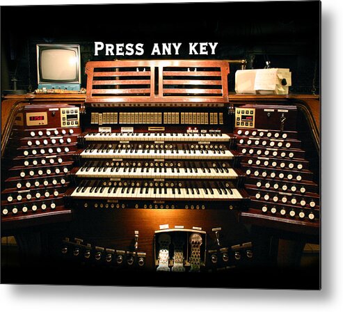 Pipe Organ Metal Print featuring the photograph Press Any Key by Jenny Setchell