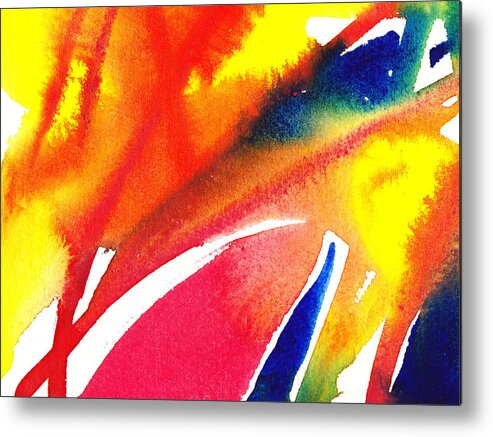 Enchanted Metal Print featuring the painting Pure Color Inspiration Abstract Painting Enchanted Crossing by Irina Sztukowski