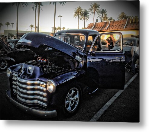 Photograph Metal Print featuring the photograph Purple Chevy by Richard Gehlbach