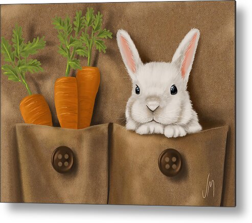 Rabbit Metal Print featuring the painting Rabbit hole by Veronica Minozzi