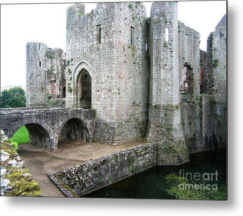 Medieval Castle Metal Print featuring the painting Raglan by Denise Railey