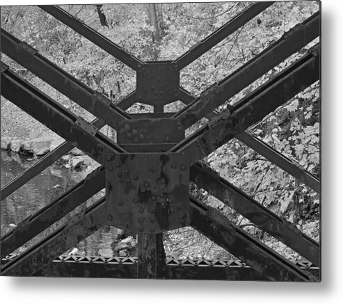 Trestle Metal Print featuring the photograph Railroad Trestle Framework by Digital Photographic Arts