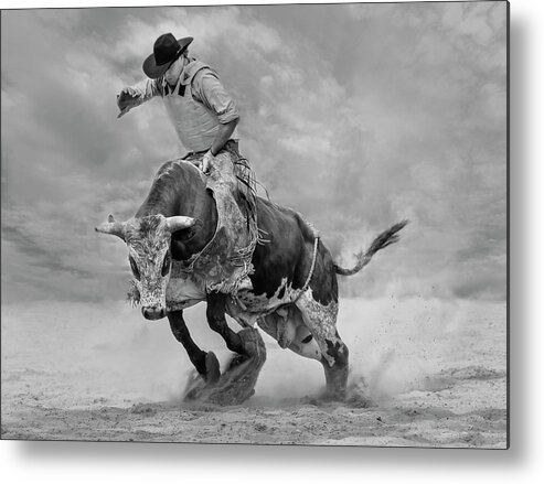 Action Metal Print featuring the photograph Ram Rodeo by Yun Wang
