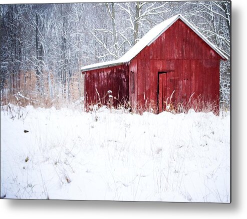 Red Barn Metal Print featuring the photograph Red Barn by Virginia Folkman