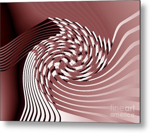 Fractal Metal Print featuring the photograph Red Malestrom by Carol Senske
