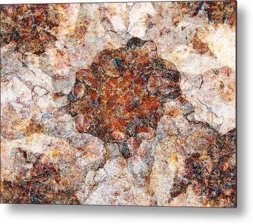 Abstract Metal Print featuring the photograph Red Rock Canyon - Soft Rock by Stephanie Grant