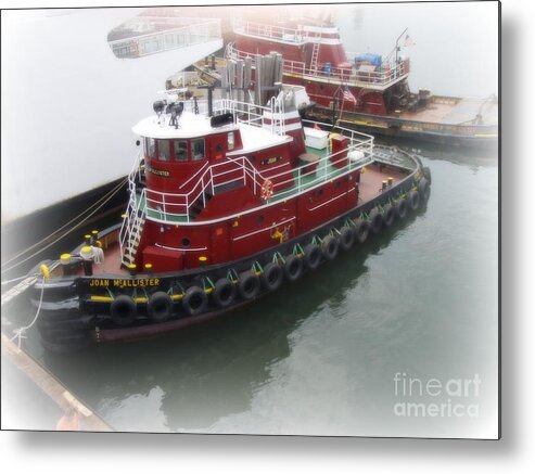 Tugboat Metal Print featuring the photograph Red Tugboat by Kristine Nora