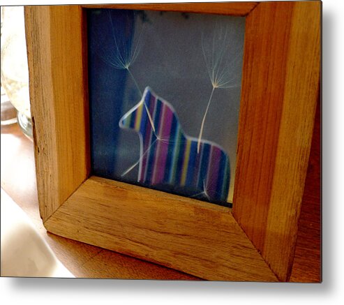 Richard Reeve Metal Print featuring the photograph Reflections of The Rainbow Horse by Richard Reeve