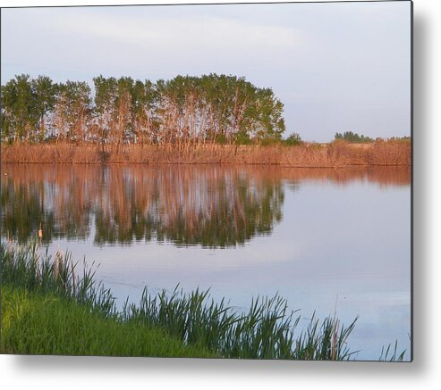 Mirror Lake Metal Print featuring the photograph Reflections on a Summer Day by Penny Homontowski
