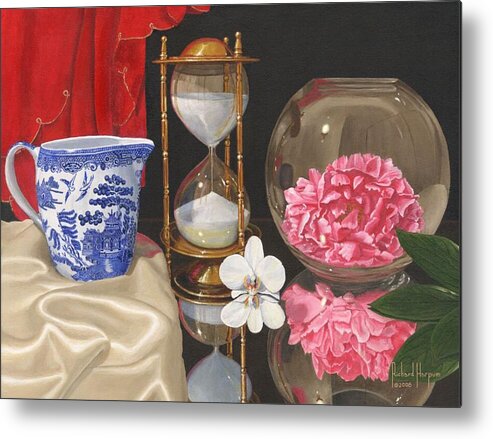 Still Life Metal Print featuring the painting Reflections by Richard Harpum