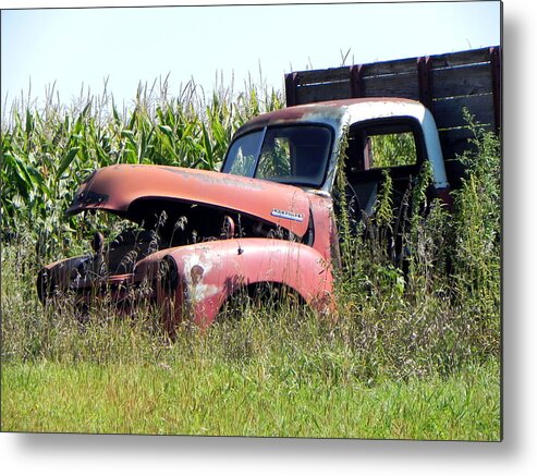 Truck Metal Print featuring the photograph Retired by Deb Halloran