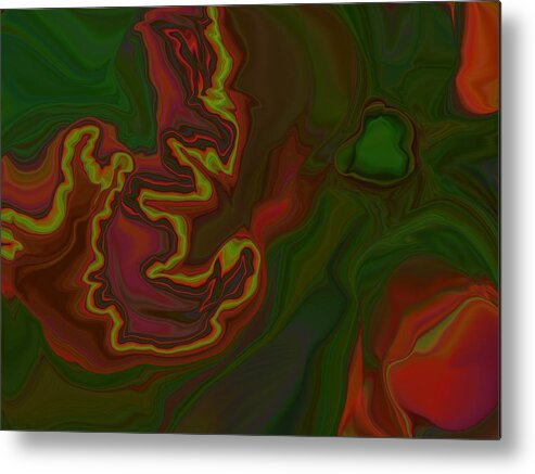 Abstract Metal Print featuring the digital art Revved Up Like Douche Another Runner in the Night by Jim Williams