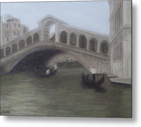 Venice Metal Print featuring the painting Rialto Bridge by Masami Iida