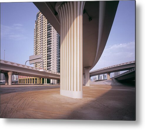 Apartment Metal Print featuring the photograph Road Infrastructure And Apartment by Dutchy