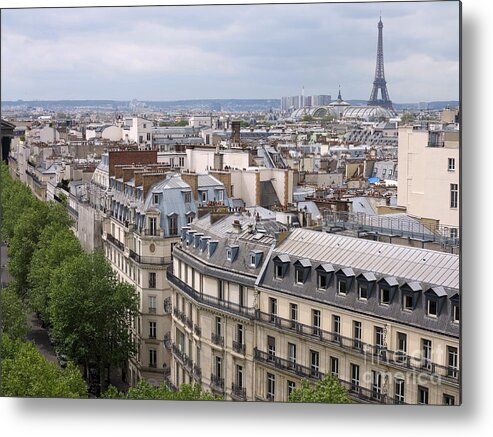 Roofs Metal Print featuring the photograph Rooftops of Paris II by Hermes Fine Art