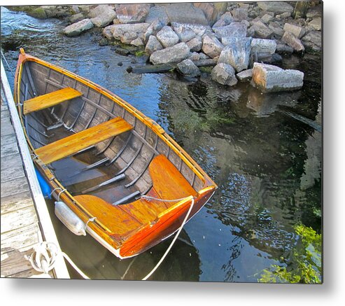 Photography Metal Print featuring the photograph Row Boat by Mike Reilly