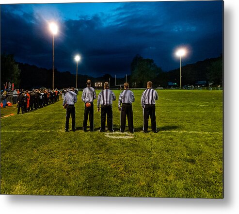 Football Metal Print featuring the photograph Rural Friday Night Lights by Michael Weaver