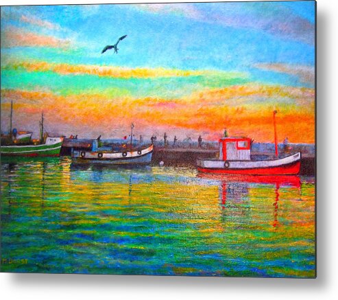 Seascape Metal Print featuring the painting Safely Home by Michael Durst