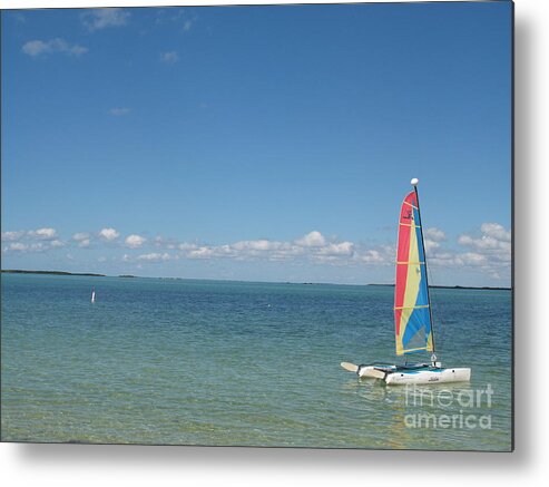 Sailing Metal Print featuring the photograph Sailing At Key Largo by Christiane Schulze Art And Photography