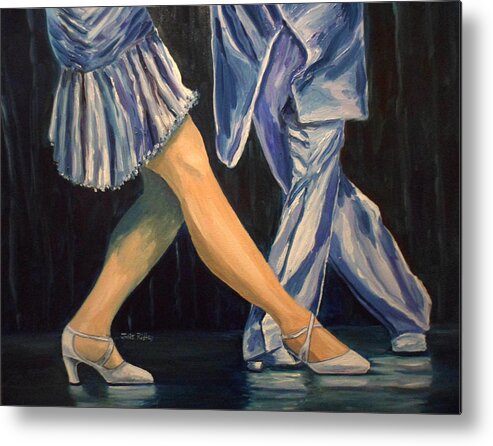 Salsa Metal Print featuring the painting Salsa Stepping by Julie Brugh Riffey