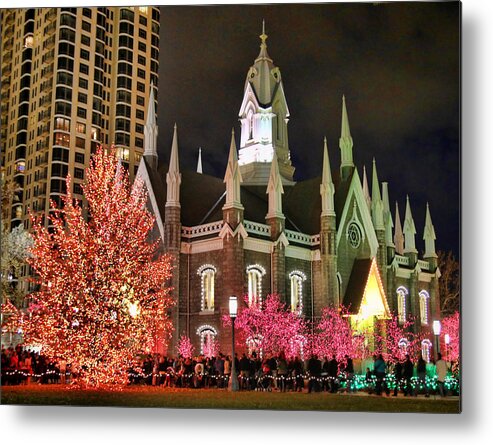Salt Lake Temple Metal Print featuring the photograph Salt Lake Temple - 3 by Ely Arsha