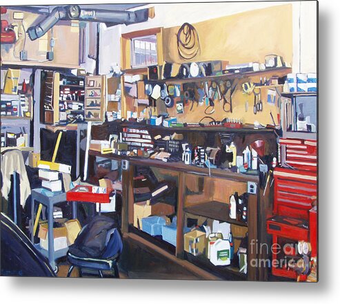 Garage Metal Print featuring the painting Sanctum Sanctorum by Deb Putnam