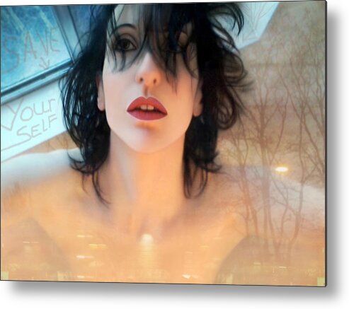  Conceptual Metal Print featuring the photograph Save Yourself by Jaeda DeWalt