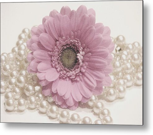 Pearls Metal Print featuring the photograph Say It With Pearls by Angela Davies