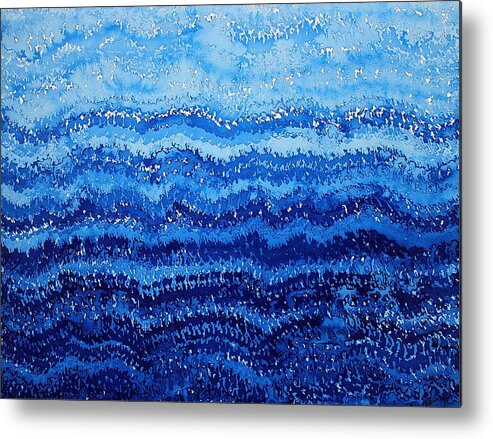 Sea Metal Print featuring the painting Sea and Sky original painting by Sol Luckman