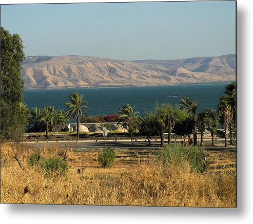 Sea Of Galilee Metal Print featuring the photograph Sea of Galilee and the Golan Heights by Rita Adams
