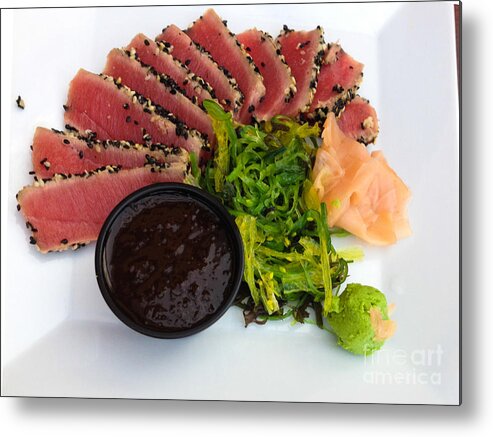 Dining Metal Print featuring the photograph Seared Tuna with Ginger by Thomas Marchessault