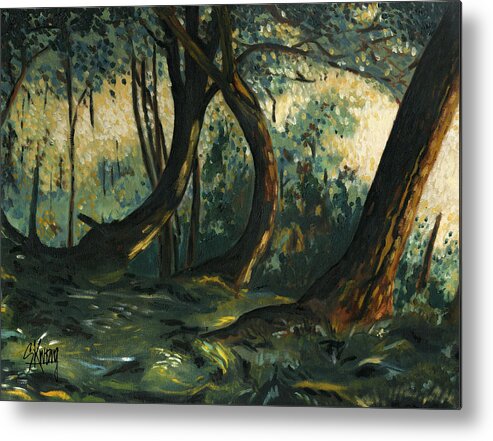 Trees Metal Print featuring the painting Shady Grove by Stan Kwong