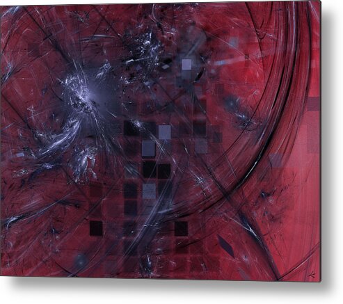 Stochastic Metal Print featuring the digital art She Wants to Be Alone by Jeff Iverson