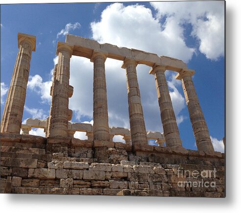 Temple Of Poseidon Metal Print featuring the photograph Silhouette by Denise Railey
