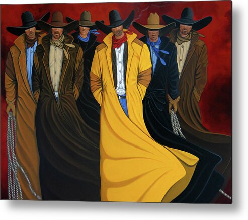 Contemporary Metal Print featuring the painting Six Pac by Lance Headlee