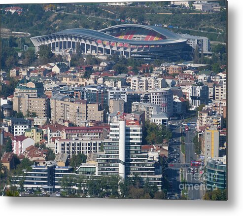 Philip Ii Of Macedonia Metal Print featuring the photograph Skopje City and Stadium by Phil Banks