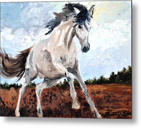 Horse Metal Print featuring the painting Sky Dancer by Michael Lee