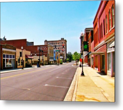 Fine Art Metal Print featuring the photograph Small town by Rodney Lee Williams