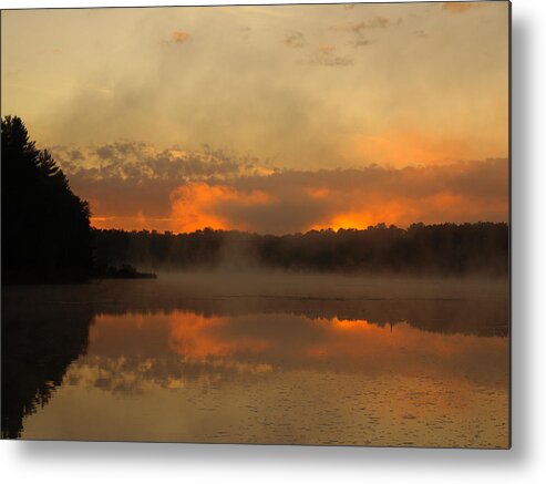 Sunrise Metal Print featuring the photograph Smoke on the Water by Thomas Young