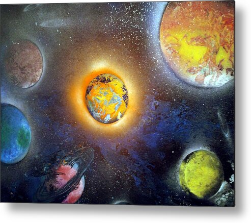 Outer Space Metal Print featuring the painting Space by Gerry Smith